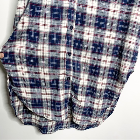 PLAID FLANNEL BUTTON DOWN MAXI DRESS - Picture 5 of 10